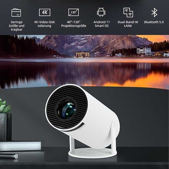 Smart Projektor 4K Android 11 WIFI Pilot