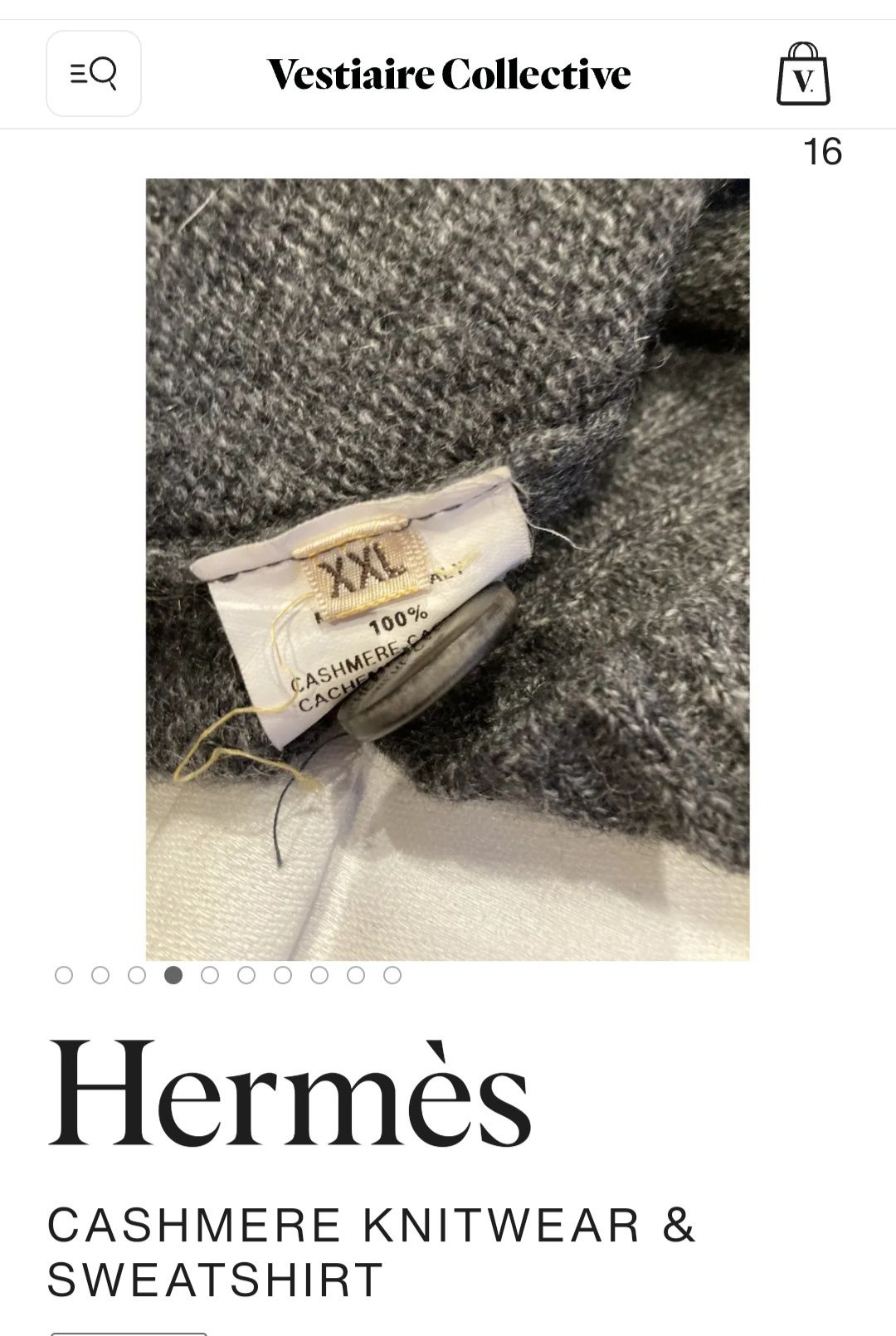 Hermes мужской кашемировый свитер