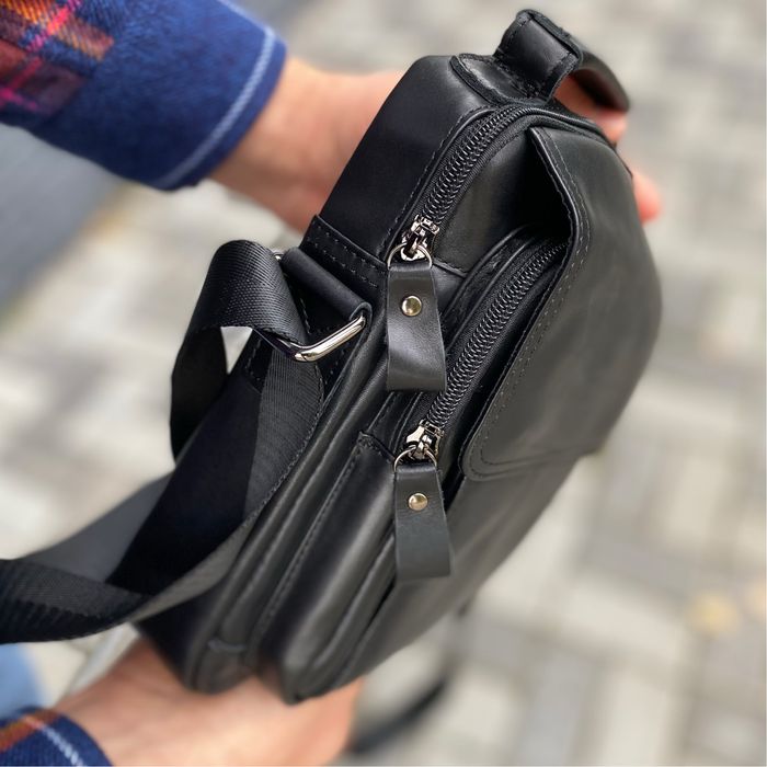 Чоловіча сумка шкіряна чоловіча натуральна кожа барсетка месенджер