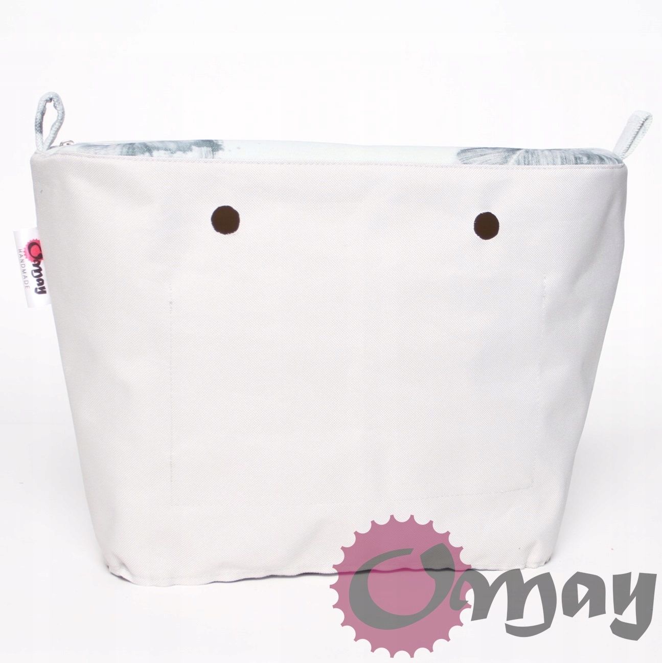 organizer OBAG STANDARD elegancki welur jasnoszary pióra szare OMAY