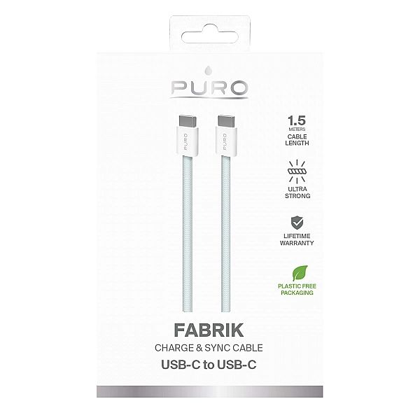 Kabel Puro Fabrik USB-C - USB-C 1,5m 60W 480mbps - niebieski