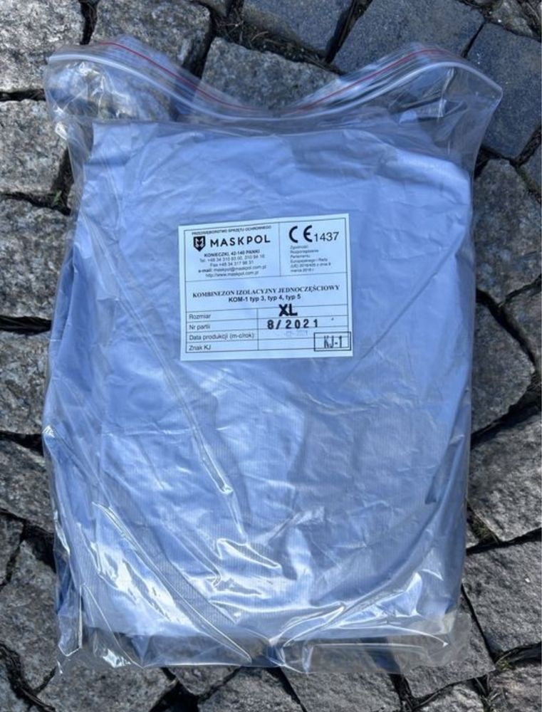 Maskpol kombinezon izolacyjny XL jednoczesciowy KOM-1 typ 3;4;5 nowy