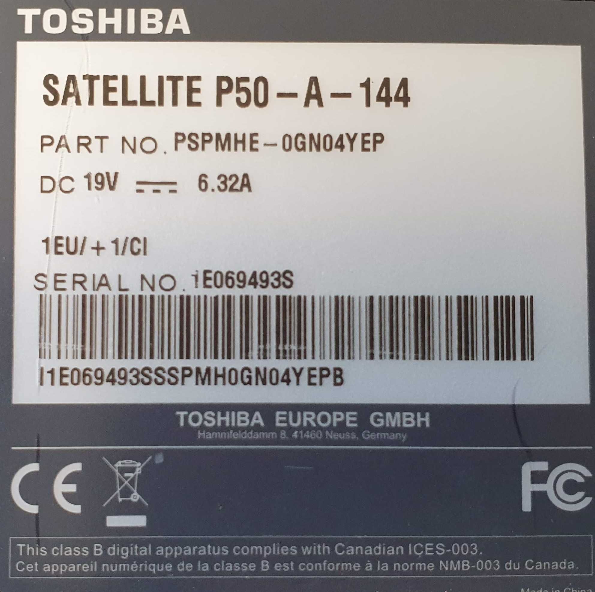 Portátil Toshiba Satellite P50