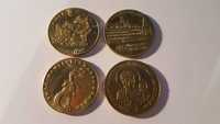 Medale monety polskie 4szt mosiądz