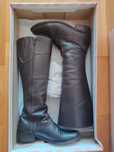 Botas de pele castanho 34