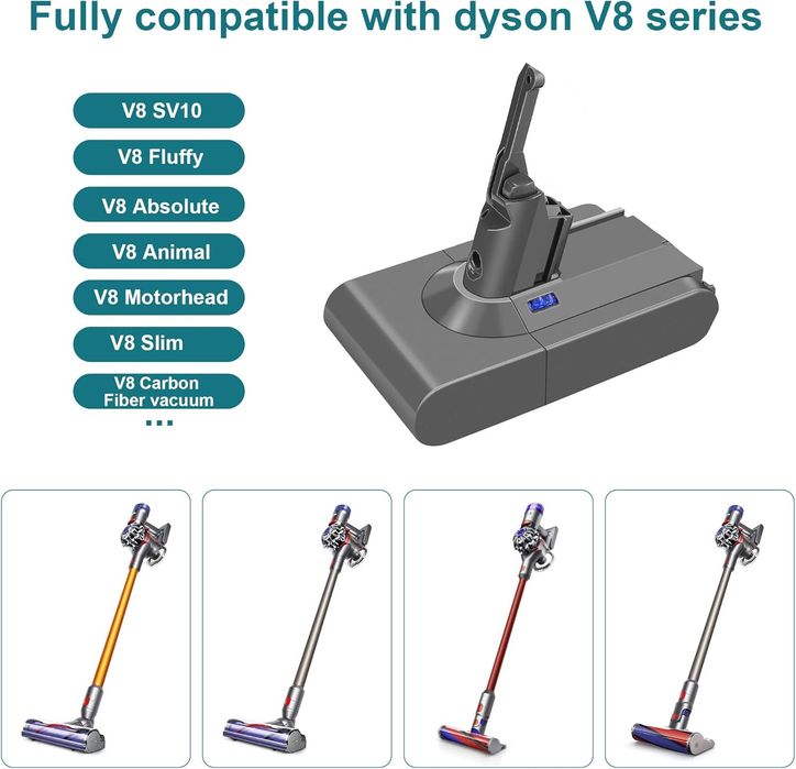 Замінний акумулятор V8 21.6V 6000mAh