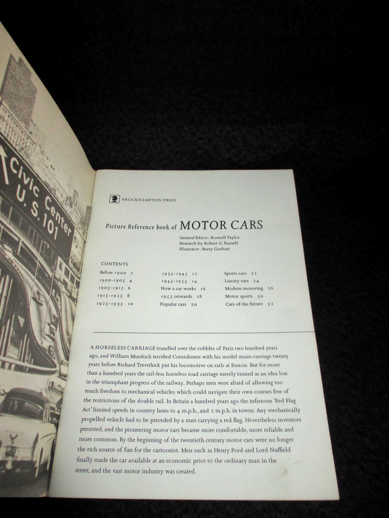 Livro Picture Reference Book of Motor Cars