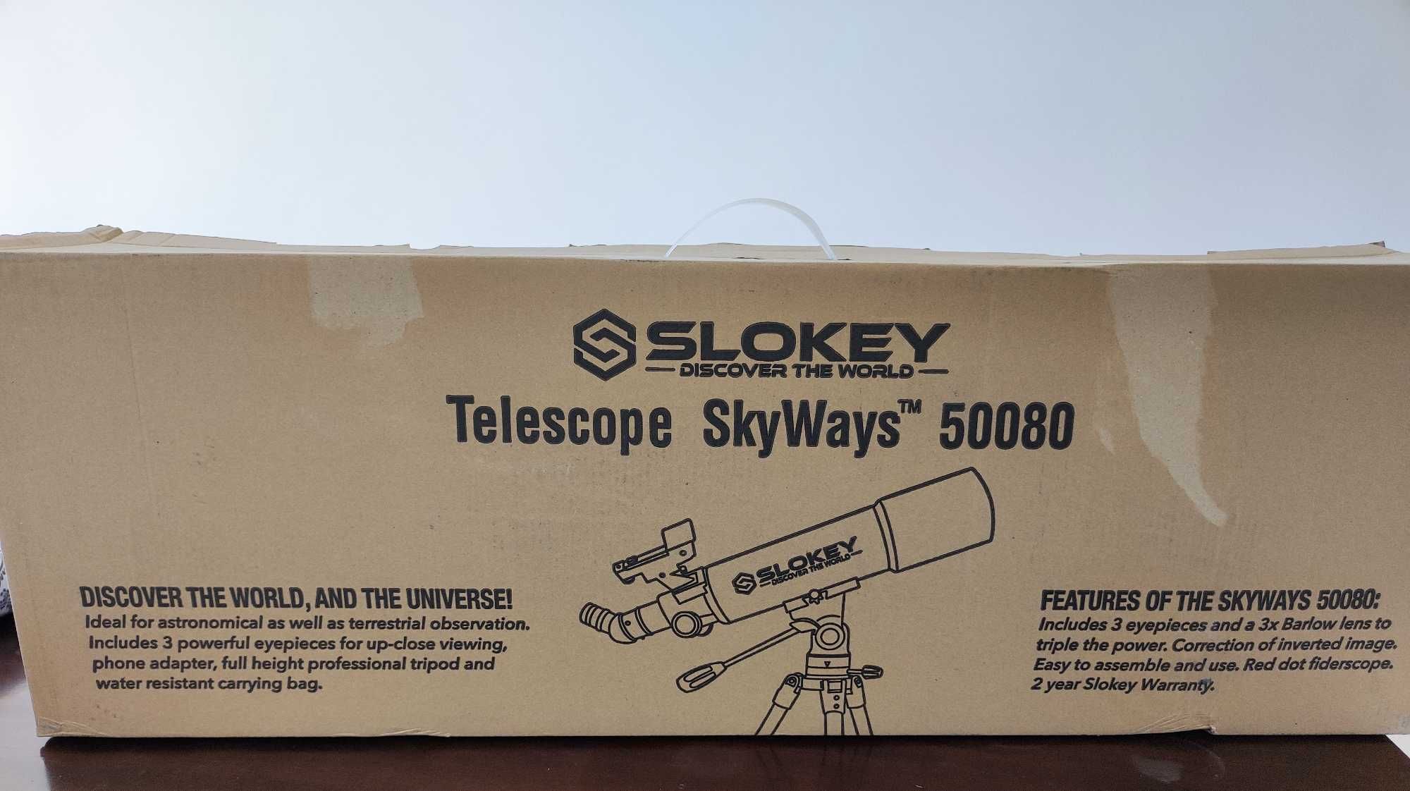 Teleskop SLOKEY 50080  20x-250x Tripod okulary 6,10,25mm 3x 500mm 80mm