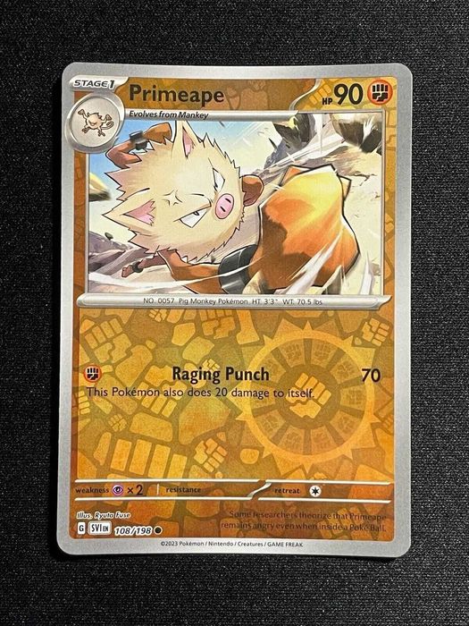 Carta Pokémon Primeape 108/198 Scarlet & Violet