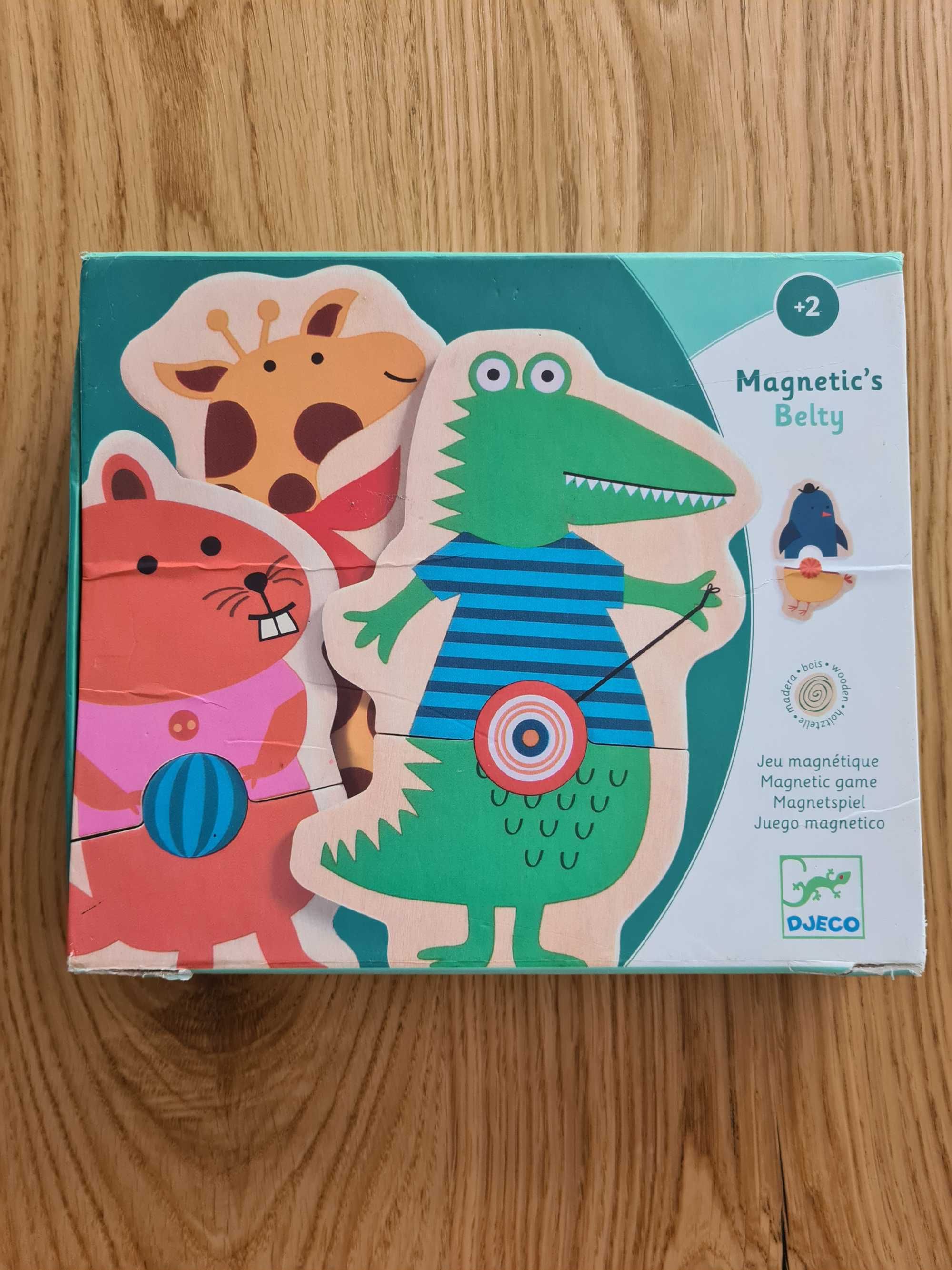 Magnetyczne puzzle drewniane zwierzątka