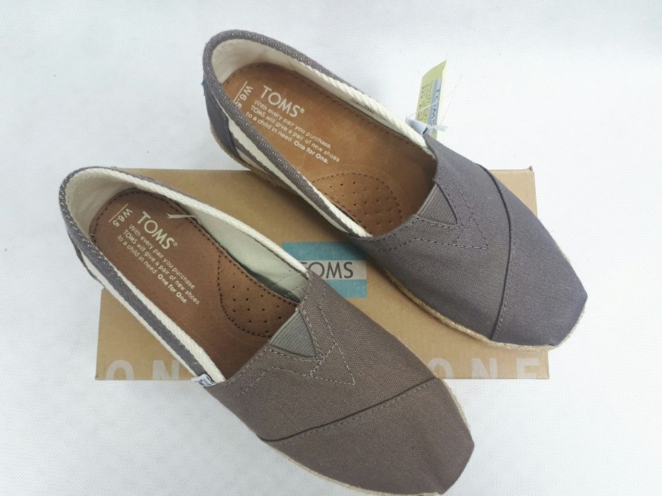 Espadryle TOMS dk grey stripe uniwersity em classic a eu37