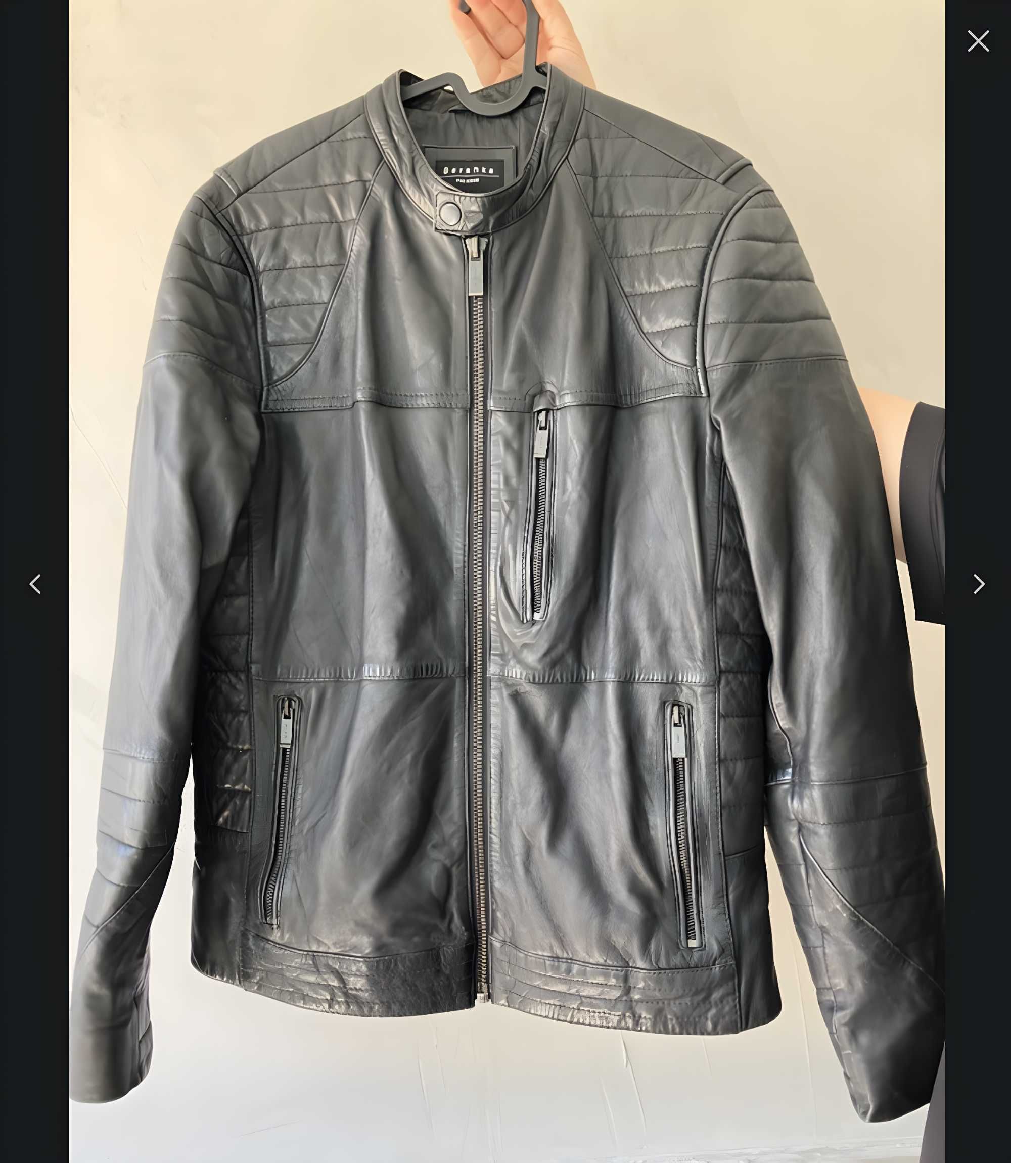 Casaco masculino de couro