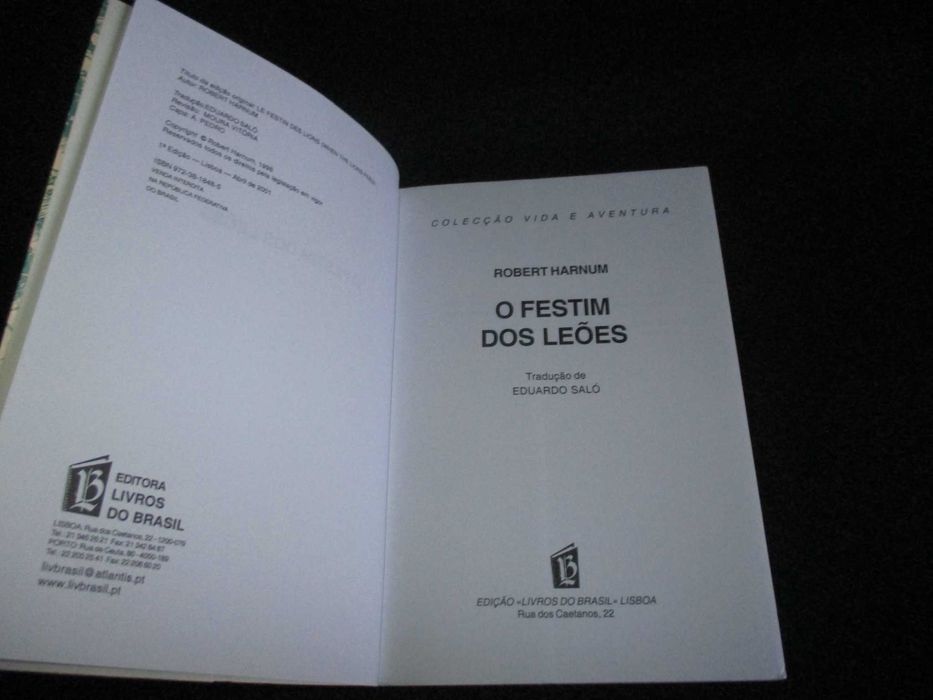 Livro O Festim dos Leões Robert Harnum