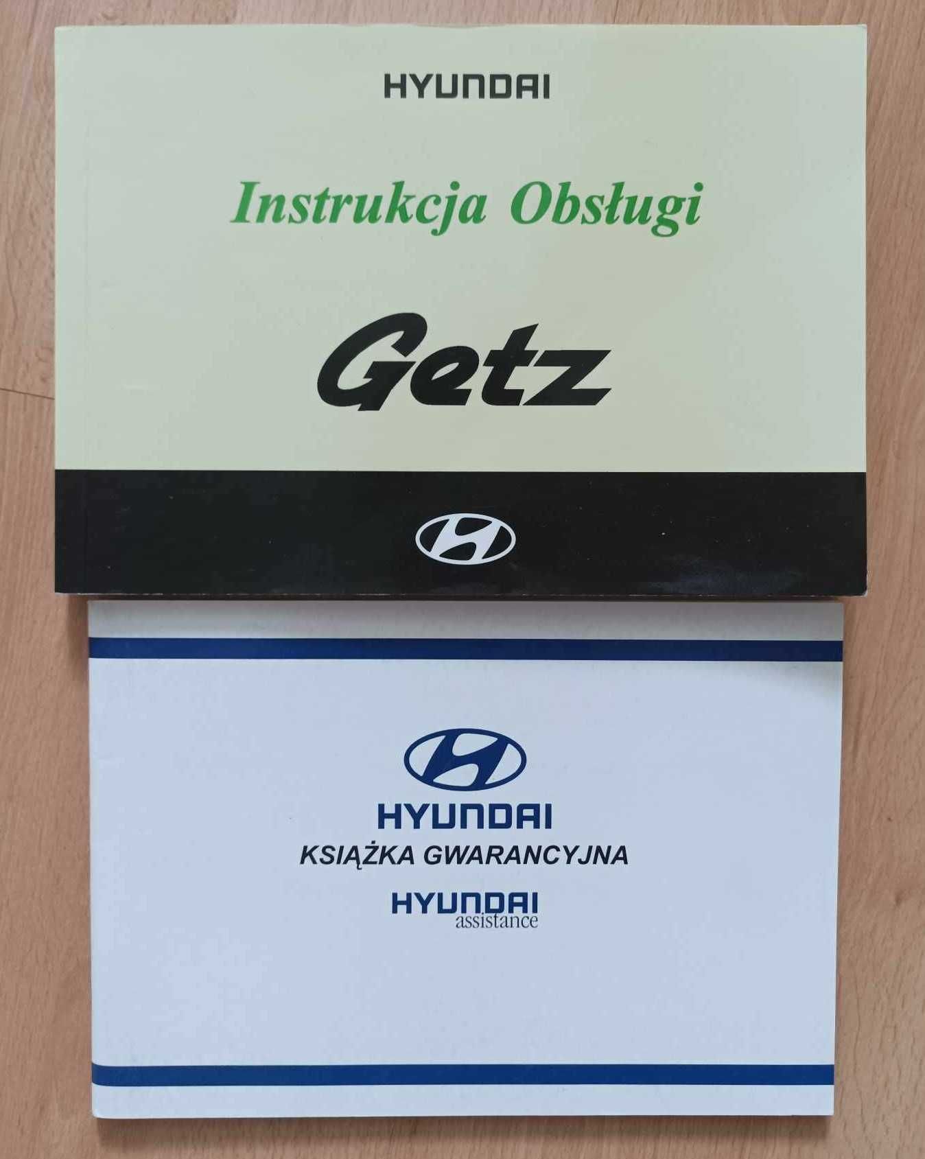 Instrukcja obsługi Hyundai Getz + książka serwisowa polski Tylko 1 szt