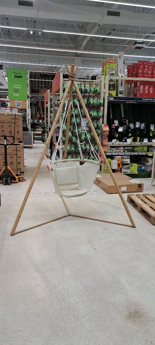 OKAZJA Fotel wiszący bamboo huśtawka NOWY