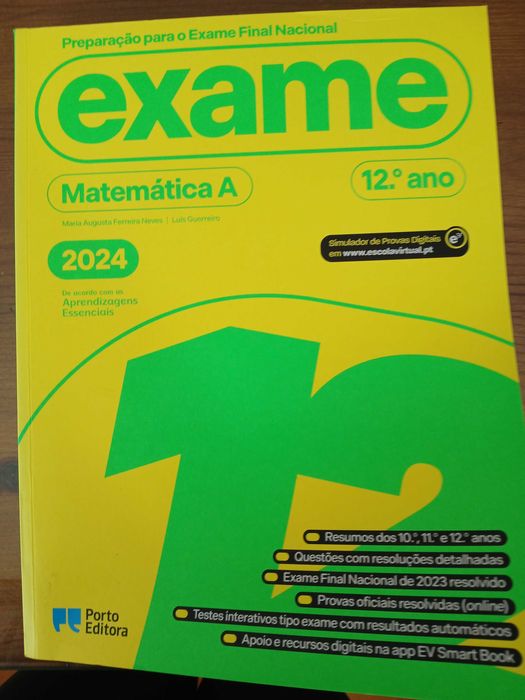 Livro Preparação para o Exame Nacional Matemática 2024