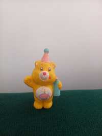 Vintage-Kenner-1983-Hard Rubber-Mini Care Bear-Birthday Bear- 2" Tall