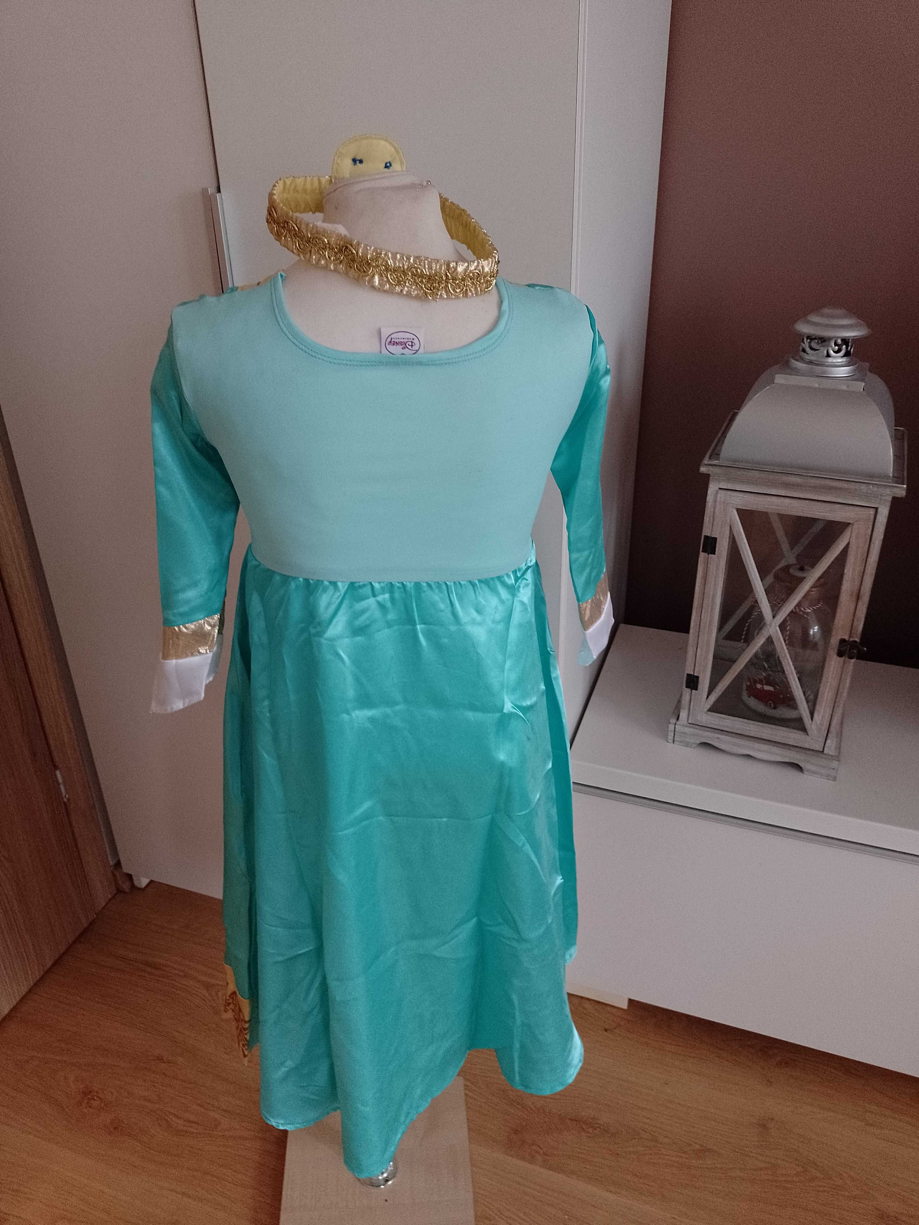NOWY strój karnawałowy KSIĘŻNICZKA MERIDA WALECZNA kostium 110/116 (2)