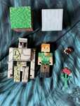 Zestaw Minecraft golem Alex kwiatek dwa blokj grzybek
