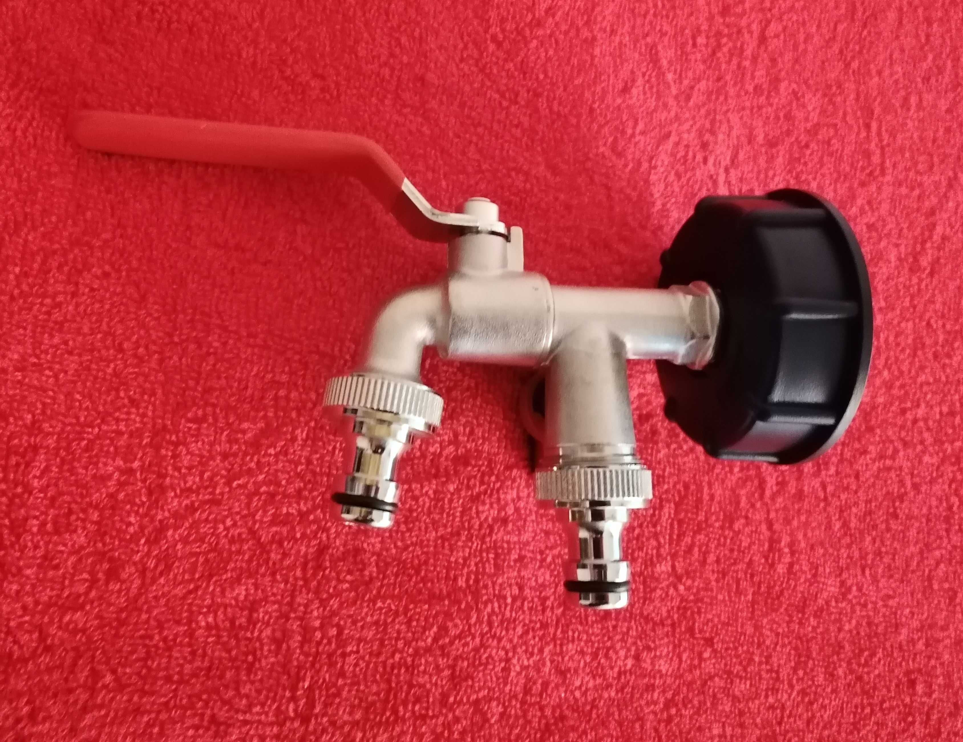 Torneira de dupla saida com adaptador de IBC