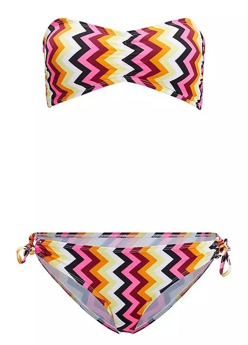 B.P.C bikini bandeau kolorowe we wzorek 38.