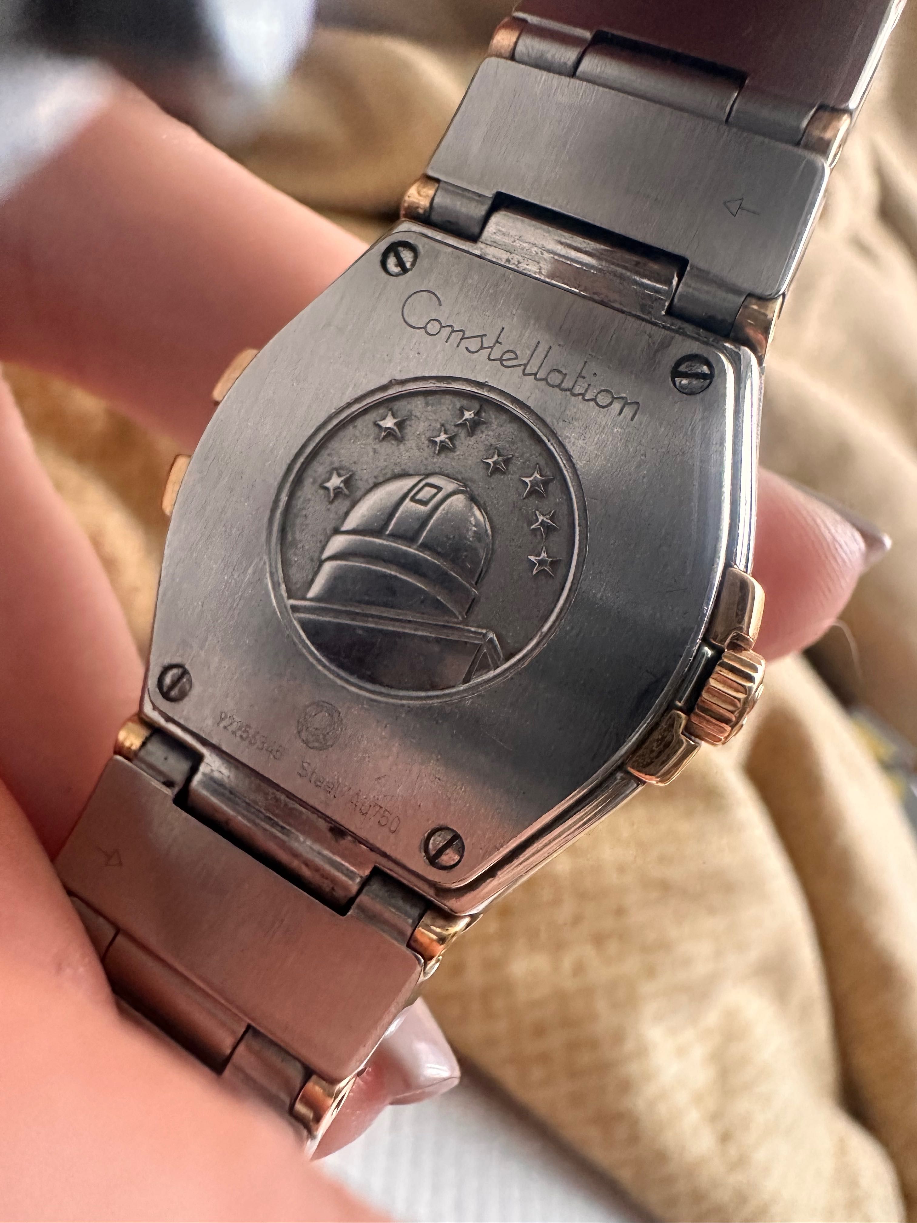 Жіночий годинник Omega Constellation сталь+золото750,діаманти,оригінал