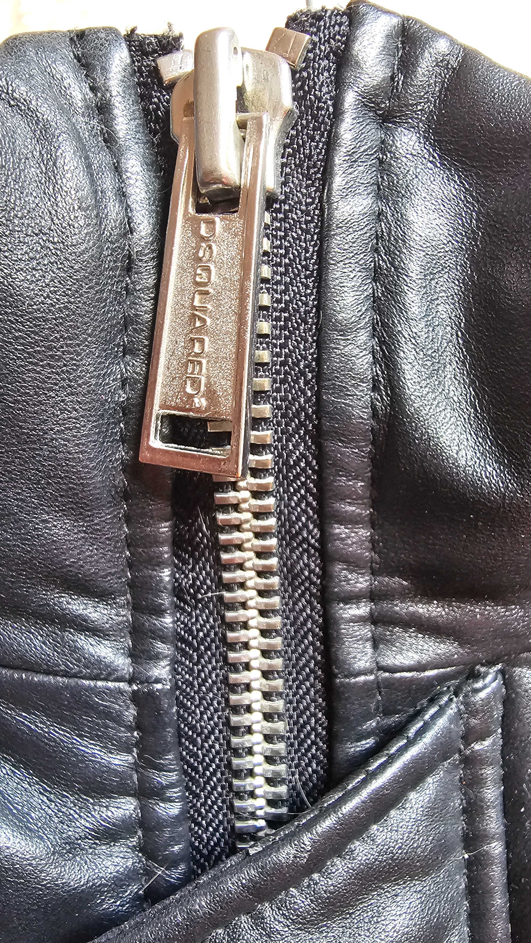 Пуховик шкіряний Dsquared2