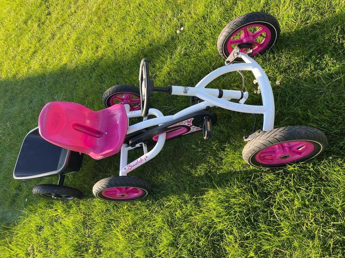 BERG Buddy Gokart na pedały biało - różowy