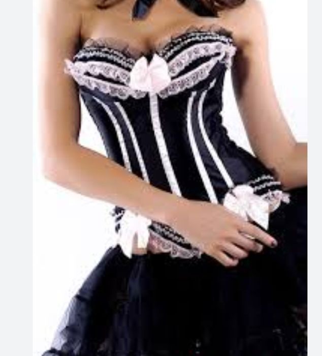 Сексуальний чорний атласний корсет чёрный бандажний Victoria secrets