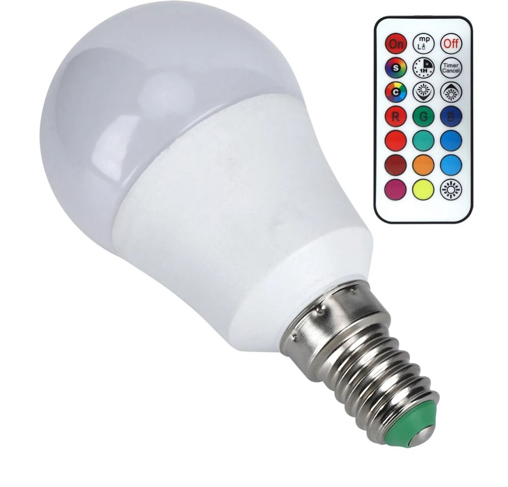 Żarówki 6sztu LED RGB Zmiana koloru e14