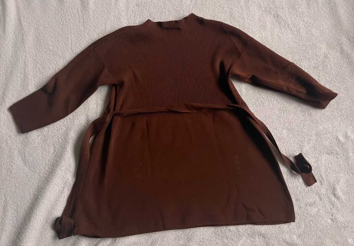 Massimo Dutti  sukienka roz. 134-146 dzianinowa brązowa, jak nowa