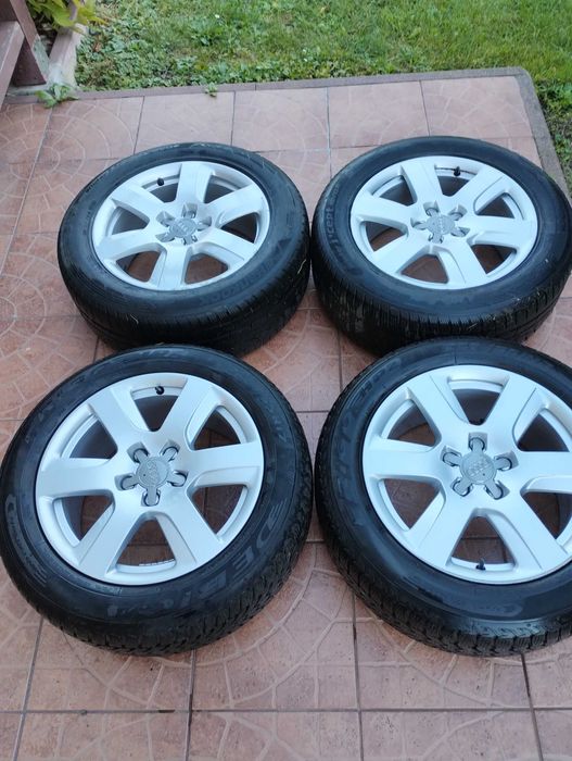 Kola zimowe 17 AUDI  A4 A6 2 ładne opony