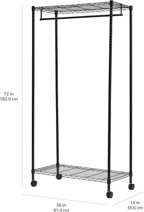 Вішалка для одягу полиця стійка для одягу Amazon Basics