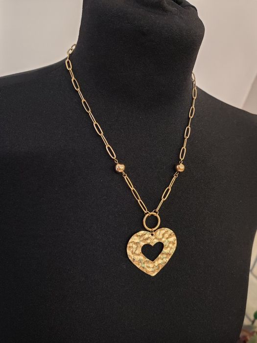 Rewelacyjne naszyjnik z sercem, stal chirurgiczna