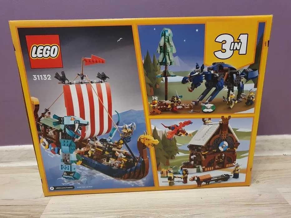 LEGO Idealny na prezent! LEGO 3 w 1 Statek wikingów i wąż z Midgardu