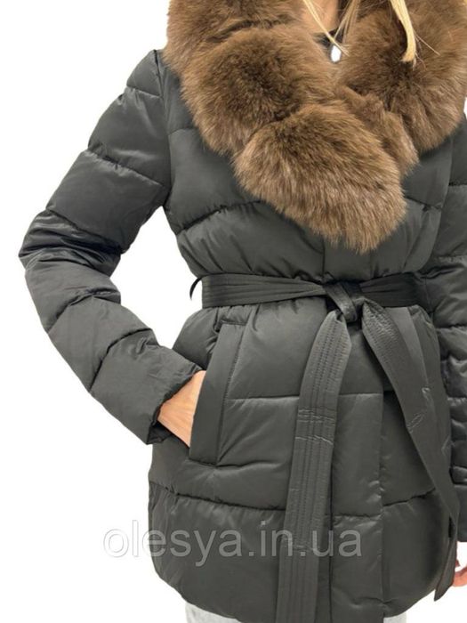 Курточка подовжена з хутром