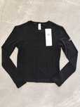 Czarna Koszulka Longsleeve Alo Yoga Prążkowana S/M | Nowa z Metką!
