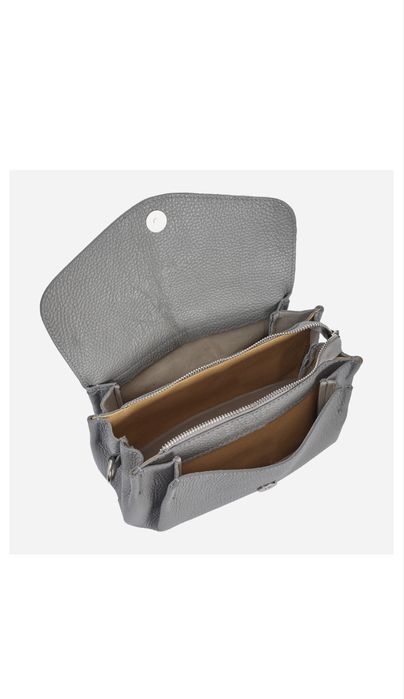 Нова шкіряна сіра сумочка