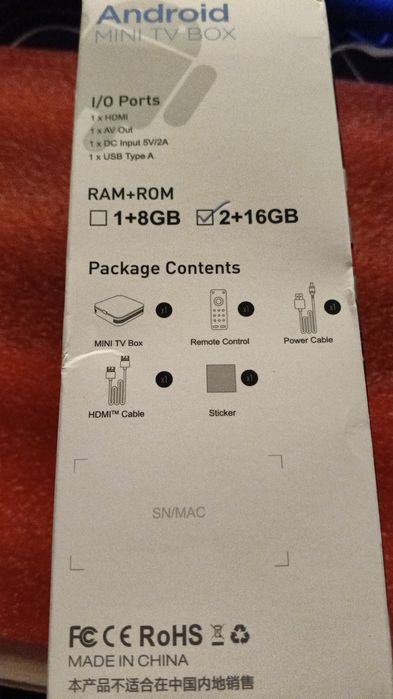 Смарт Android приставка 2/16 mini tv box