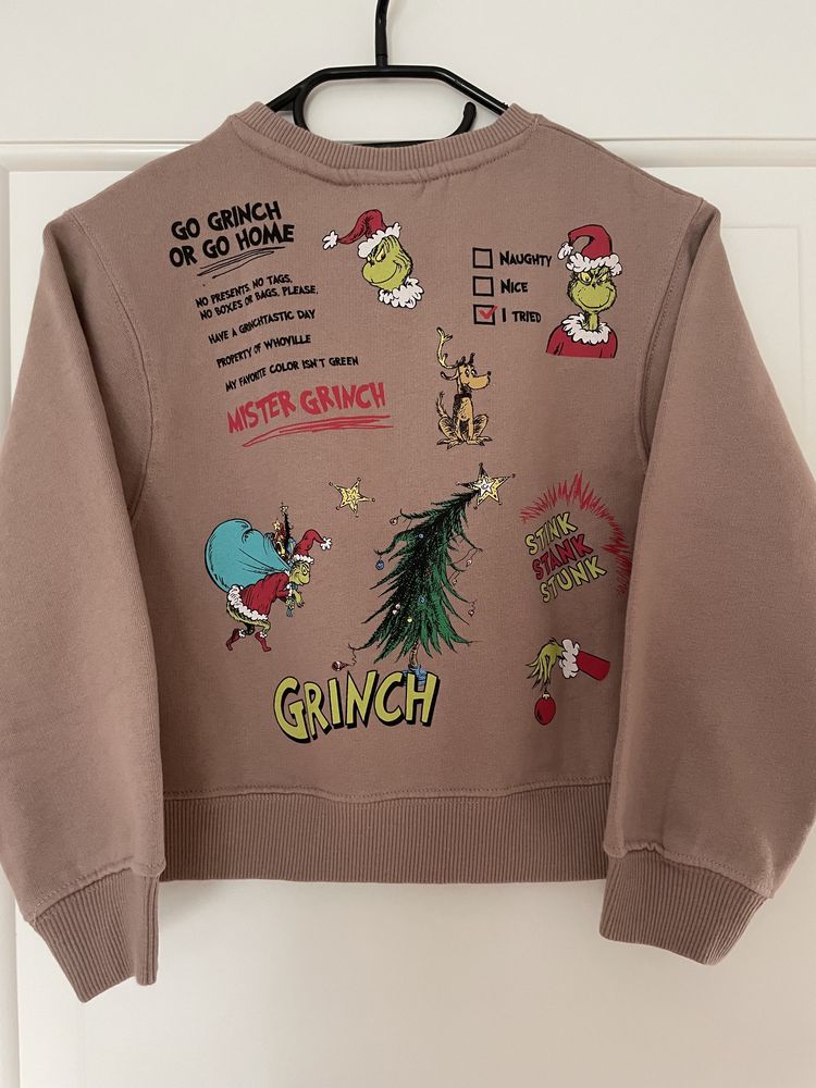 Nowa bluza Zara Grinch roz.130