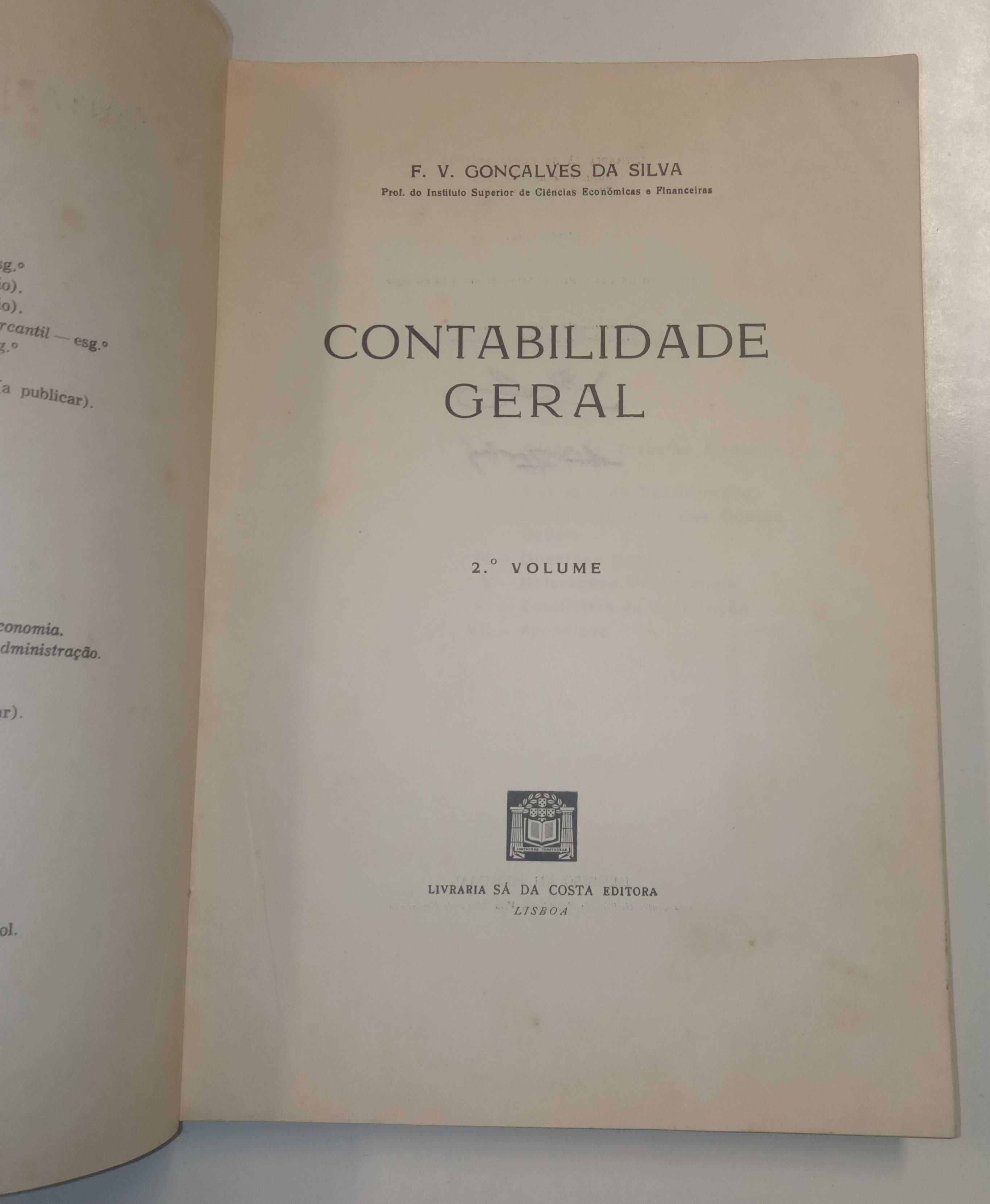 1a edição: Contabilidade Geral, de F. V. Gonçalves da Silva