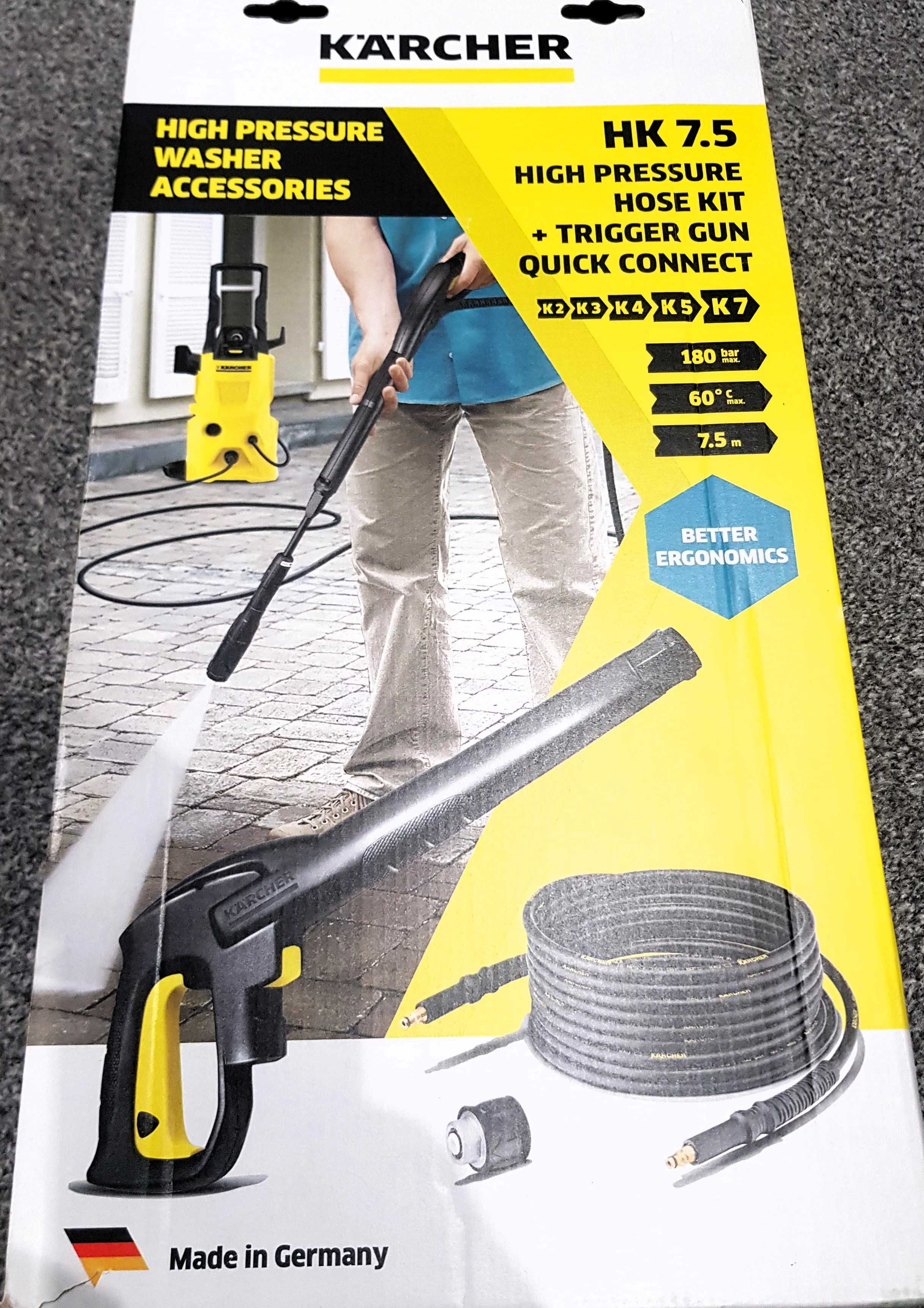 Zestaw Karcher HK 7.5 Pistolet, wąż, przejściówka - nowy