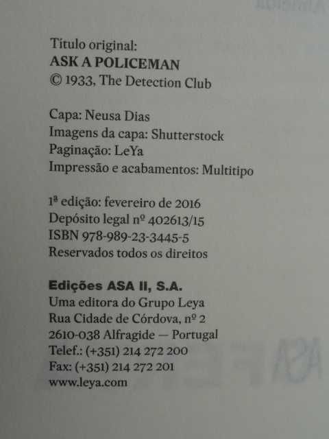 Perguntem ao Polícia de The Detection Club - 1ª Edição