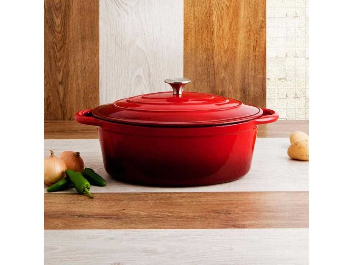 Panela BIDASOA (Vermelho - Ferro Fundido - 30x23x14 cm)