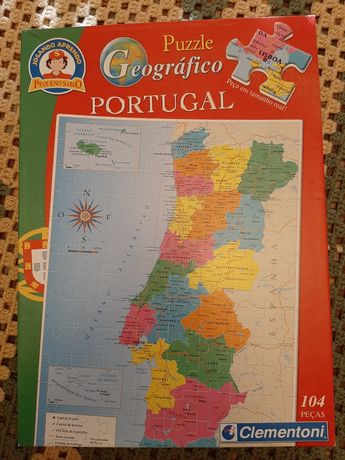 Puzzle geográfico  de  Portugal