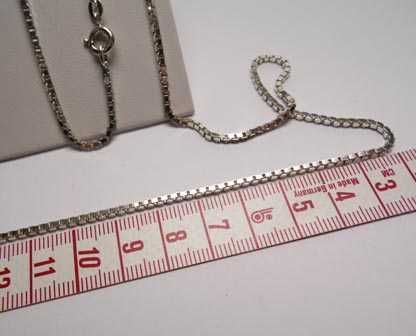 Długi srebrny łańcuszek kostka 81 cm. 1,8 mm. FBM
