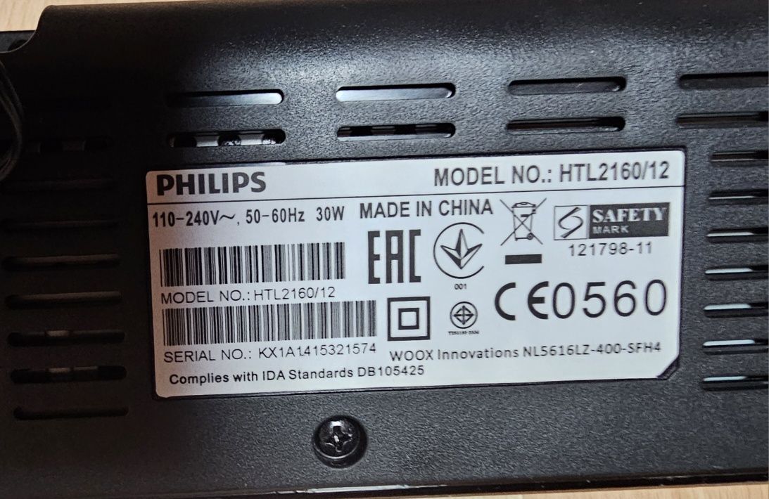 Philips soundbar com subwoofer HTL2160