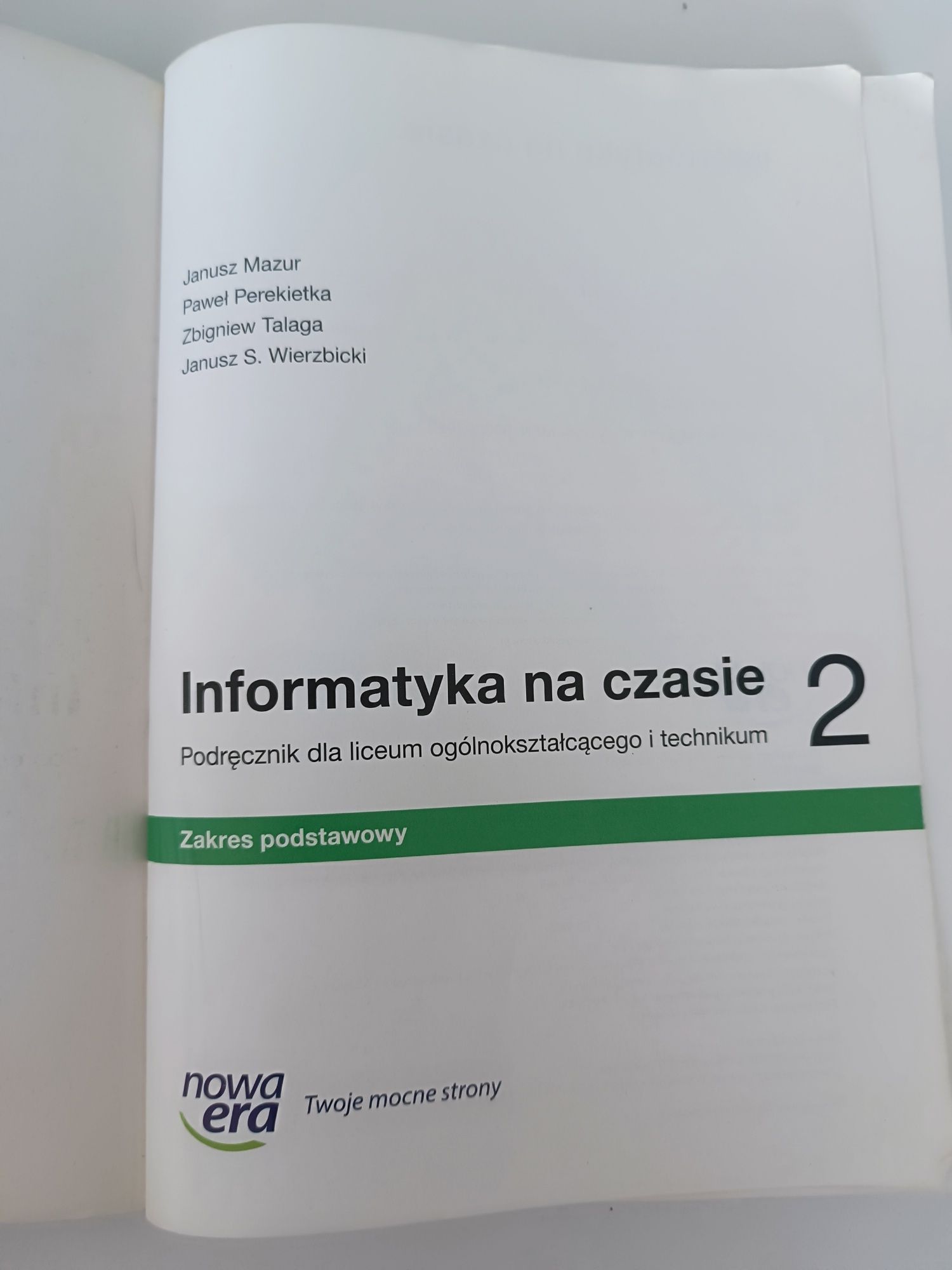 Informatyka na czasie 2, nowa era, zakres podstawowy