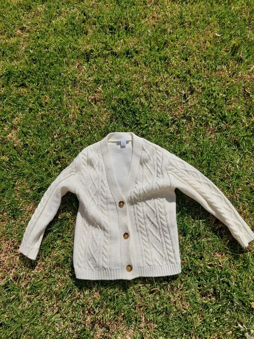Cardigan branco 9-10 anos