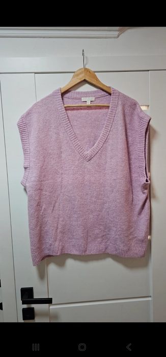 Różowa kamizelka H&M oversize M